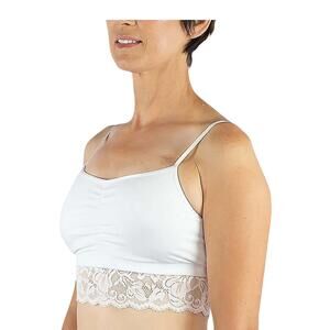 Everviolet Astrid Jersey Bralette with Lace White -